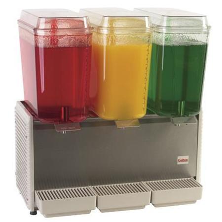 CRATHCO 3 Bowl Refrigerated Beverage Dispenser with Plastic Side Panel D35-4